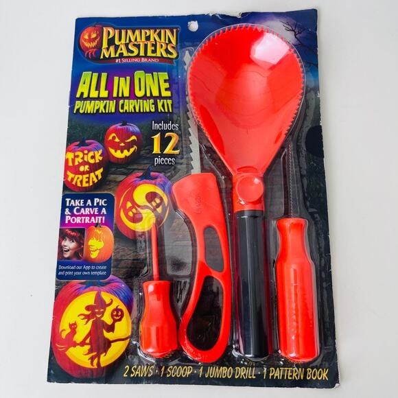 Pumpkin Masters Other - Pumpkin Masters All In One‎ Pumpkin Carving Kit Tools And Pattern Book Set